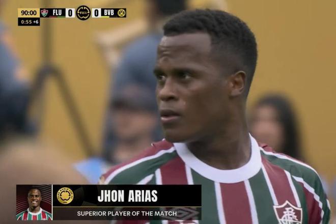 阿里亞斯奪目表現(xiàn)，世俱杯弗vs多全場最佳。