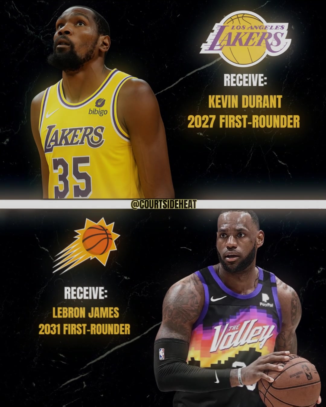 太離譜美媒想象力真是越來越夸張竟設(shè)想老詹KD互換東家