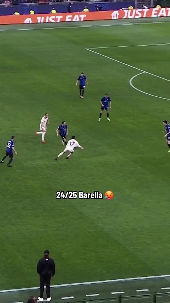 歐冠官推盤(pán)點(diǎn)國(guó)米大將巴雷拉賽季表現(xiàn)世界第幾中場(chǎng)