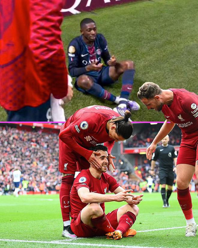 登貝萊進(jìn)球，致敬若塔，按手柄慶祝。