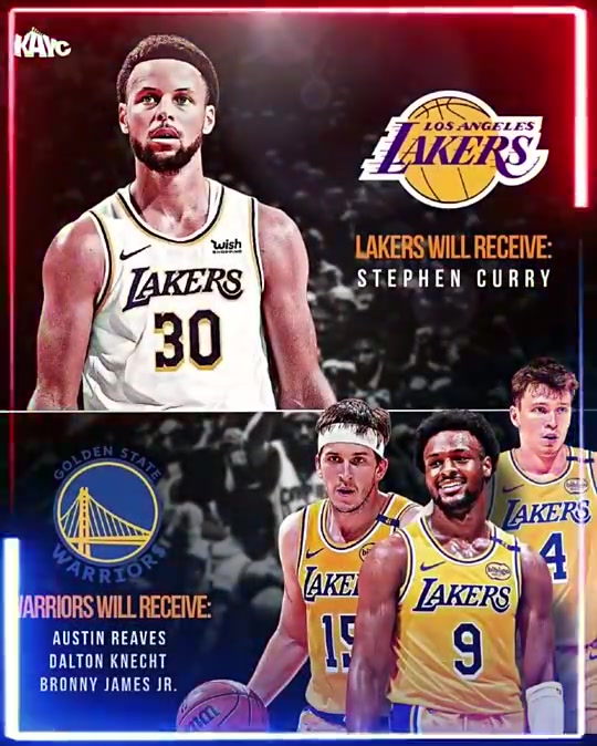 太瘋狂美媒模擬地震級(jí)交易勇士送出庫(kù)里從湖人換來(lái)布朗尼里夫斯克內(nèi)克特