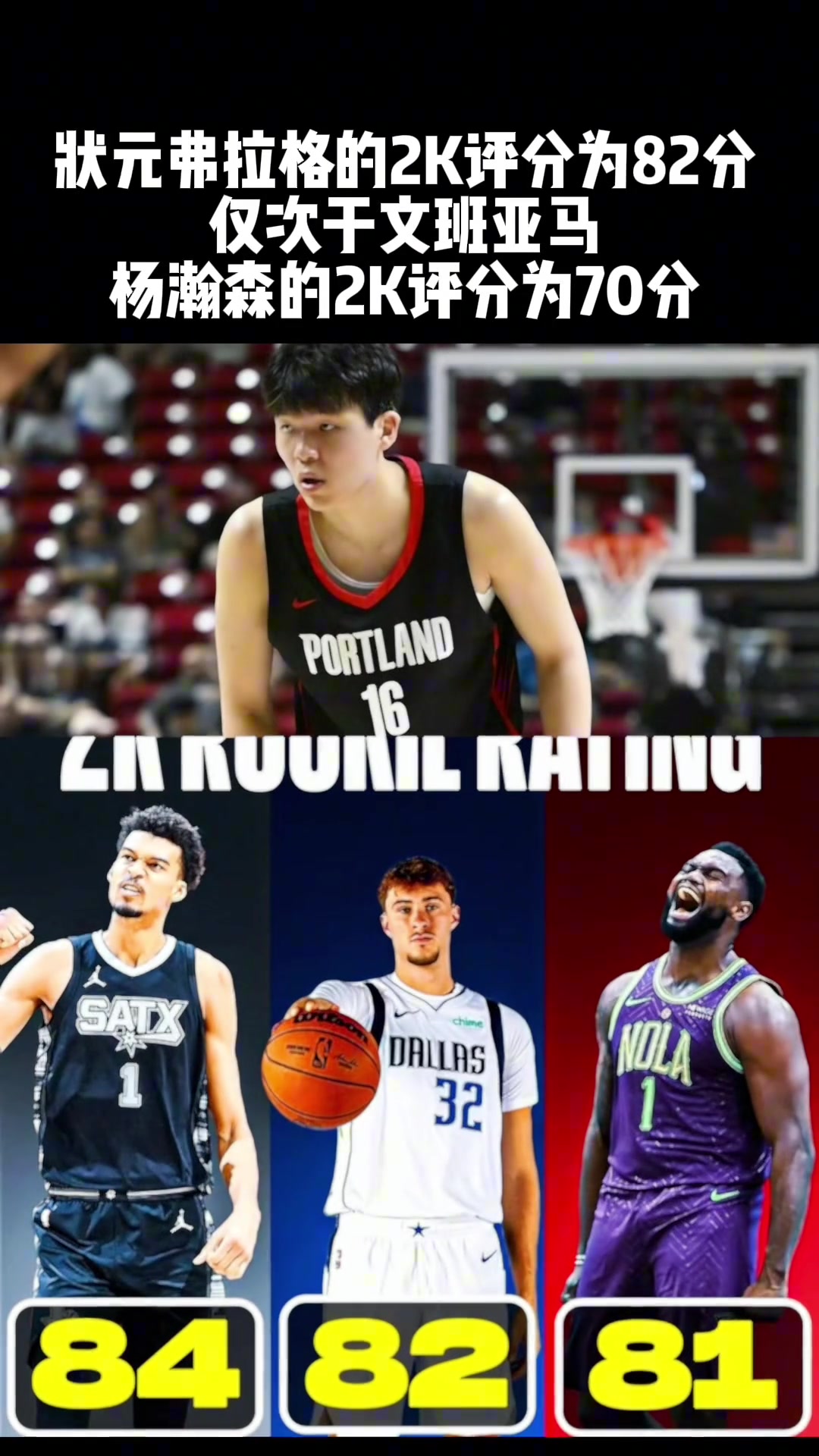 我會(huì)給你改到99的明年就能見到GOAT楊瀚森了