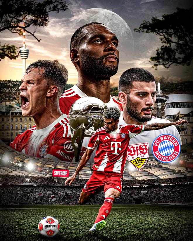 拜仁發(fā)布德超杯海報(bào)，新援迪亞斯、塔亮相。