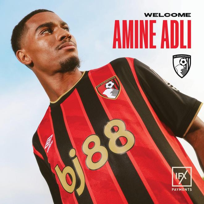 伯恩茅斯簽阿德利，轉(zhuǎn)會(huì)費(fèi)2100萬(wàn)歐