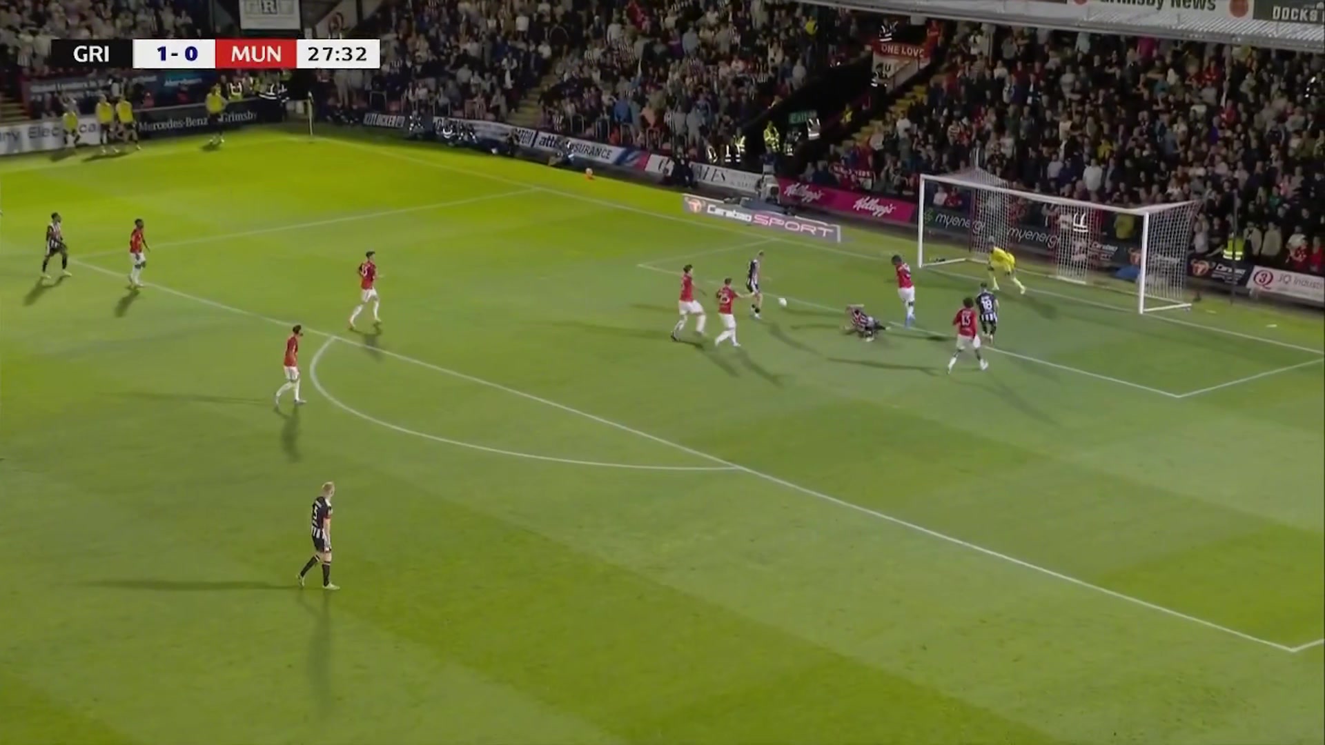 沒吹的話就會是29分鐘0-3落后了格林斯比球員進球但手球在先