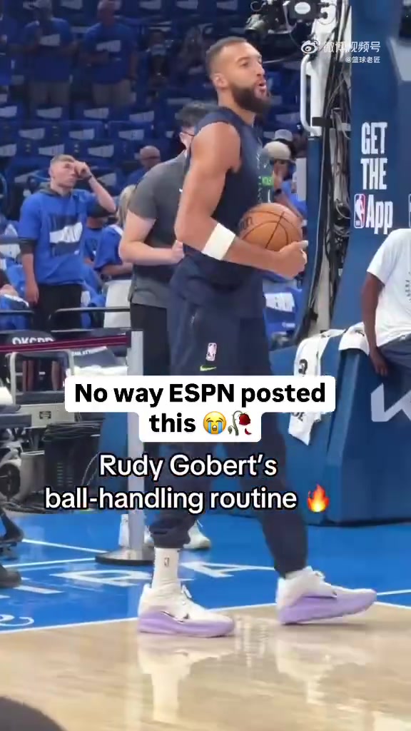 這是NBA球員戈貝爾雙手控球訓練有種我上我也行的感覺