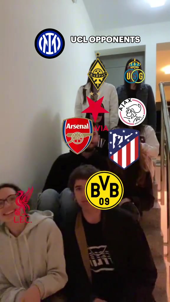 國米官推整活向本賽季的歐冠對手問好