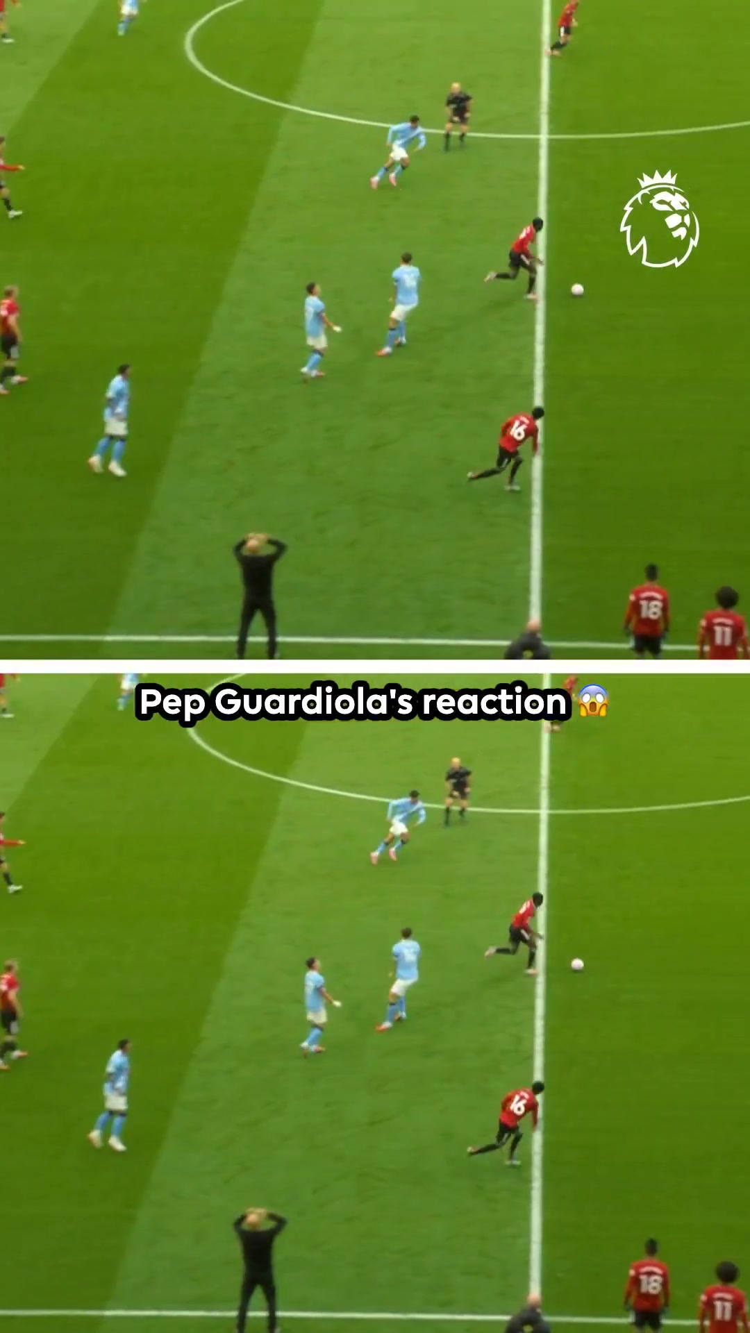 梅努穿襠戲耍后場邊瓜迪奧拉的反應(yīng)