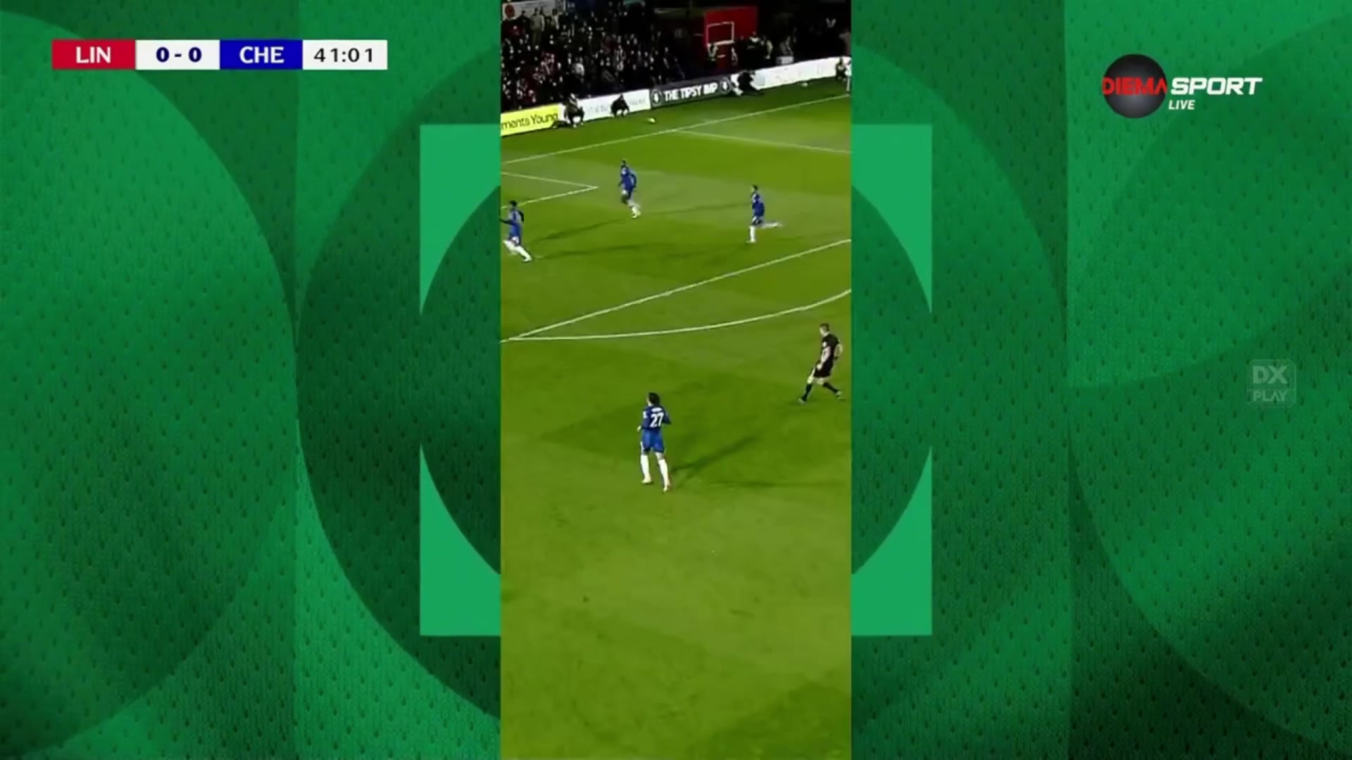 林肯城1-0領(lǐng)先切爾西后場(chǎng)失誤被斷斯特基單刀破僵