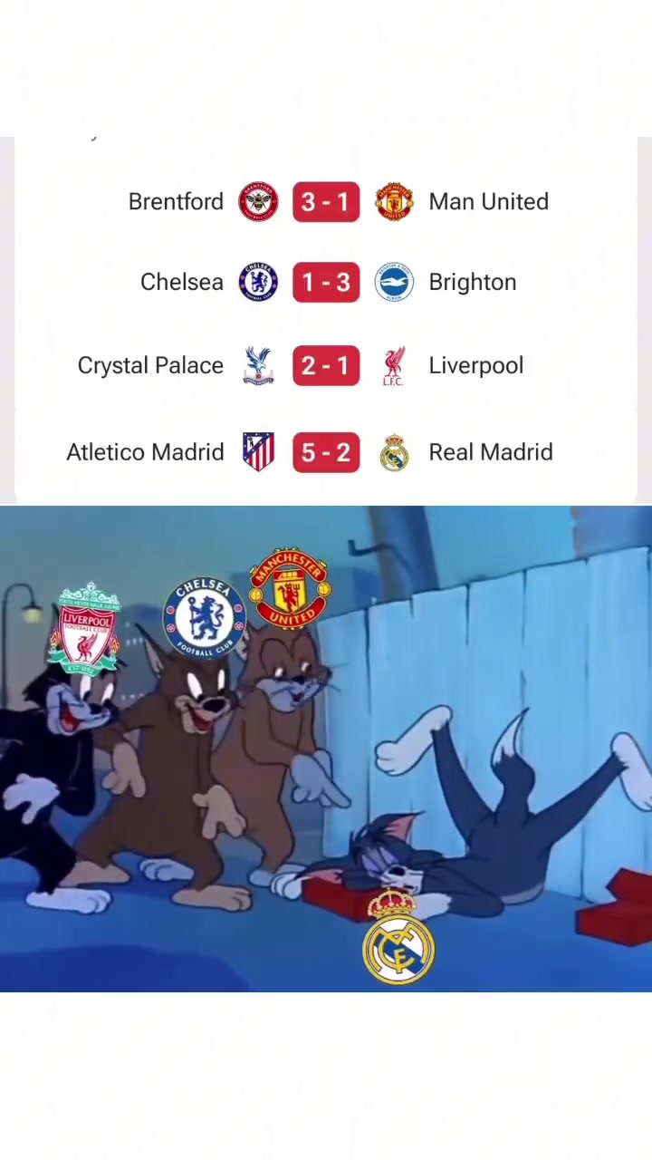 國(guó)外網(wǎng)友惡搞本周的英超三雄和皇馬