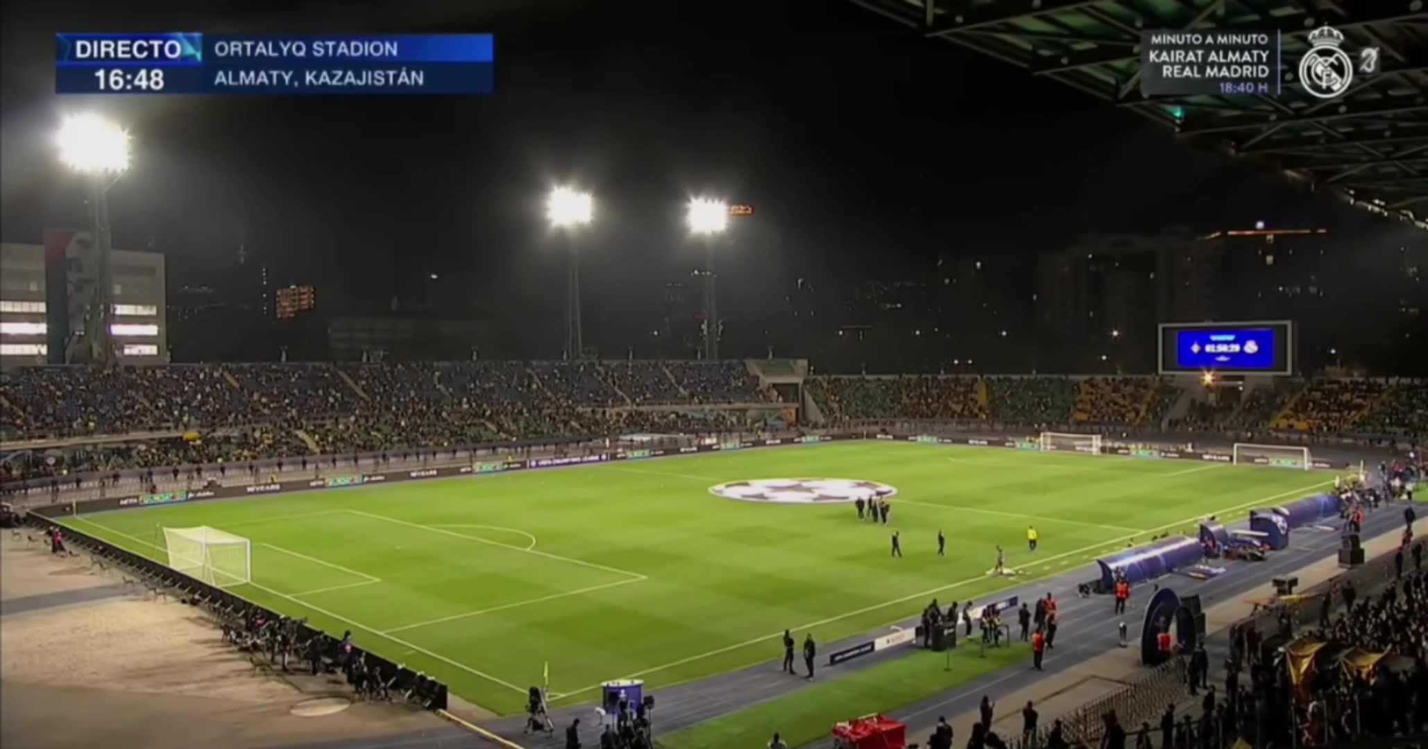 距離皇馬的比賽還有兩個(gè)小時(shí)體育場幾乎已經(jīng)坐滿了