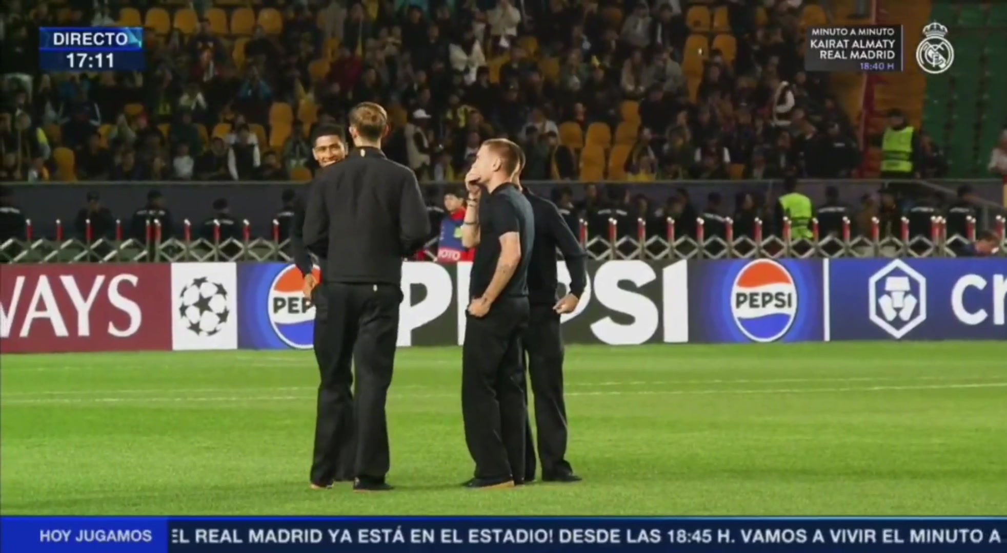 皇馬顏值擔(dān)當(dāng)居勒爾貝林馬斯坦托諾赫伊森賽前踩場