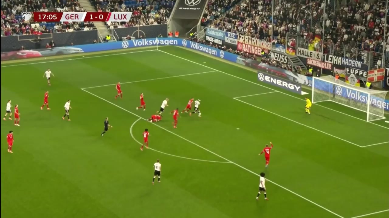 格納布里造紅點套餐基米希主罰穩(wěn)穩(wěn)命中德國2-0領(lǐng)先盧森堡