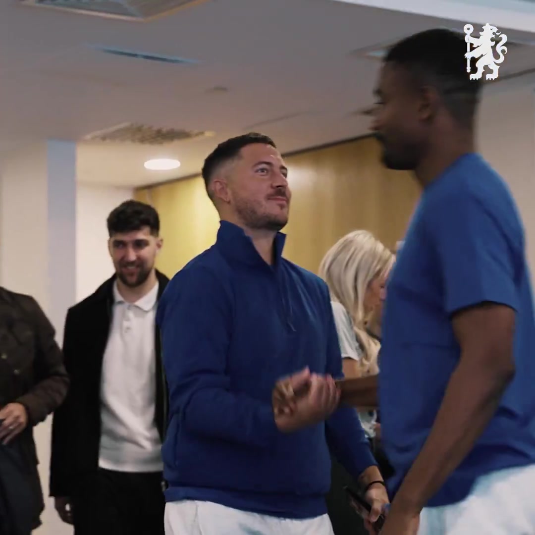 阿扎爾見到昔日切爾西隊友格外開心