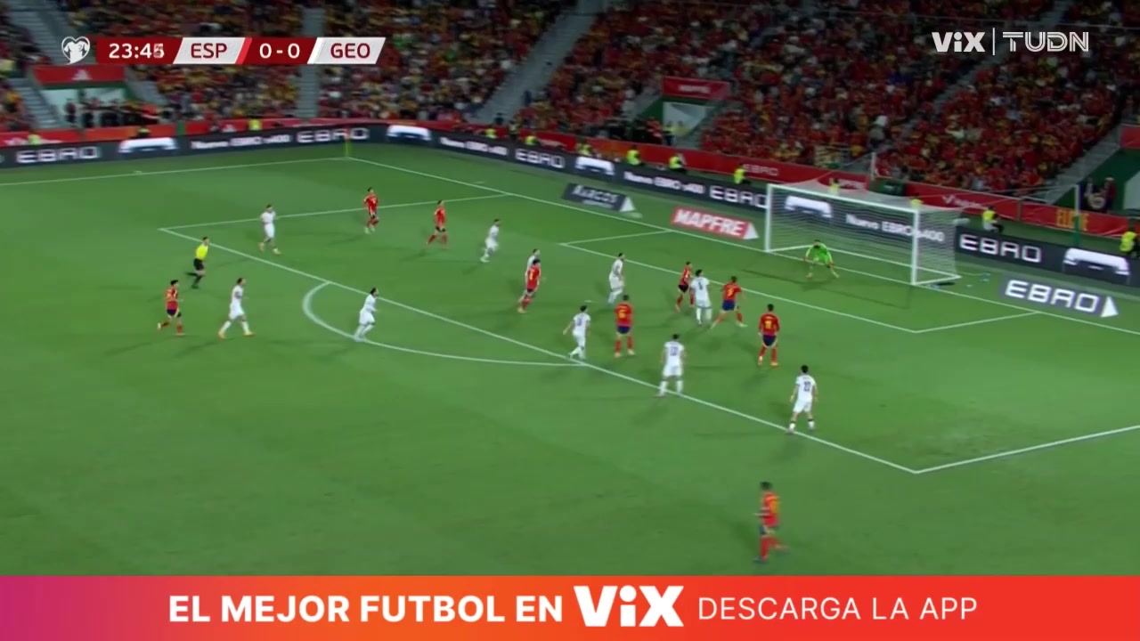 西班牙主場1-0領(lǐng)先佩德里挑傳策動勒諾爾芒助攻皮諾破門