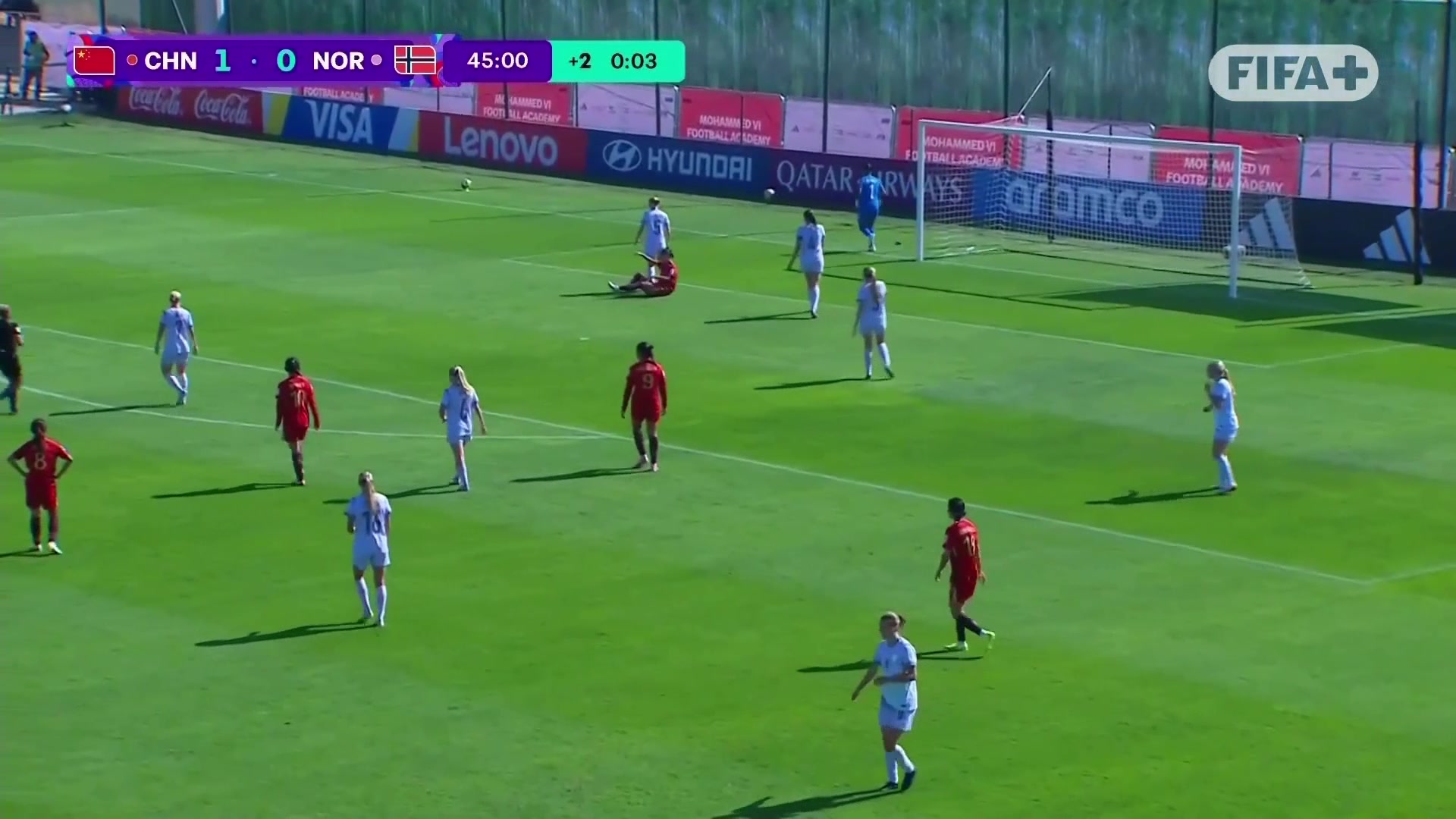 周欣怡點射破門U17中國女足半場2-0領(lǐng)先挪威