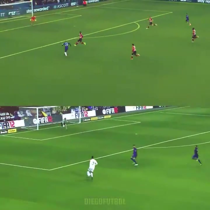 加納喬切爾西處子球神似C羅對陣巴薩進(jìn)球