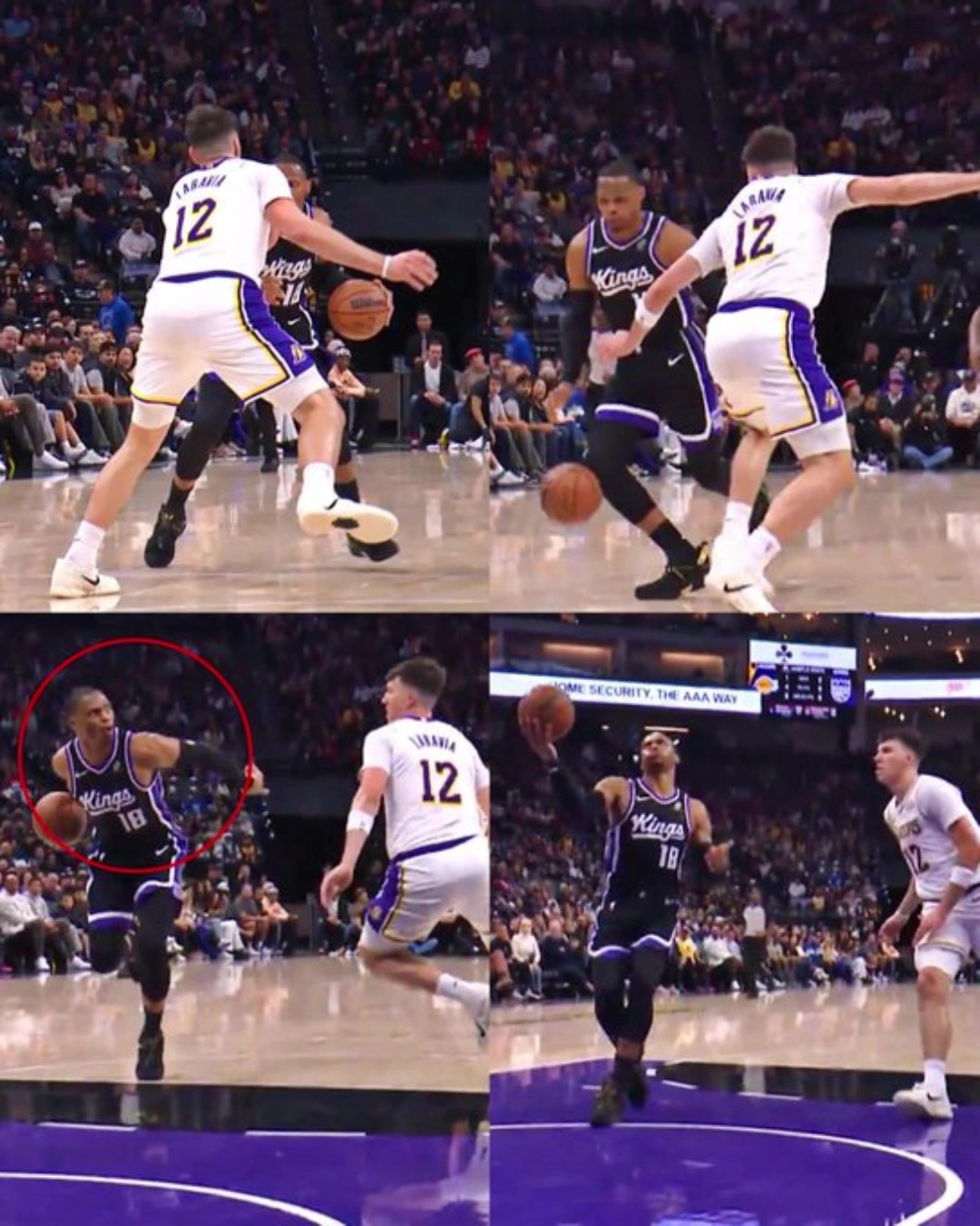 侮辱性極強威少變向一步過掉拉拉維亞還調戲看他一眼