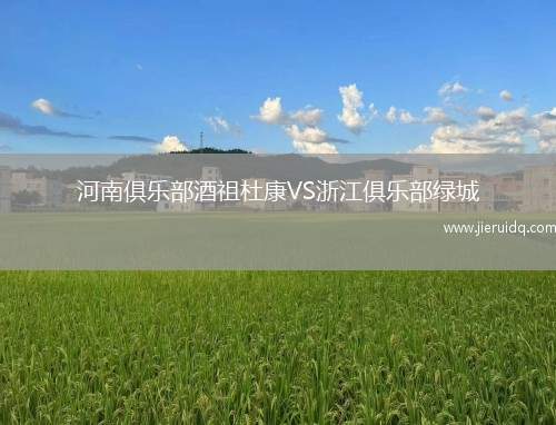 河南俱樂部酒祖杜康VS浙江俱樂部綠城